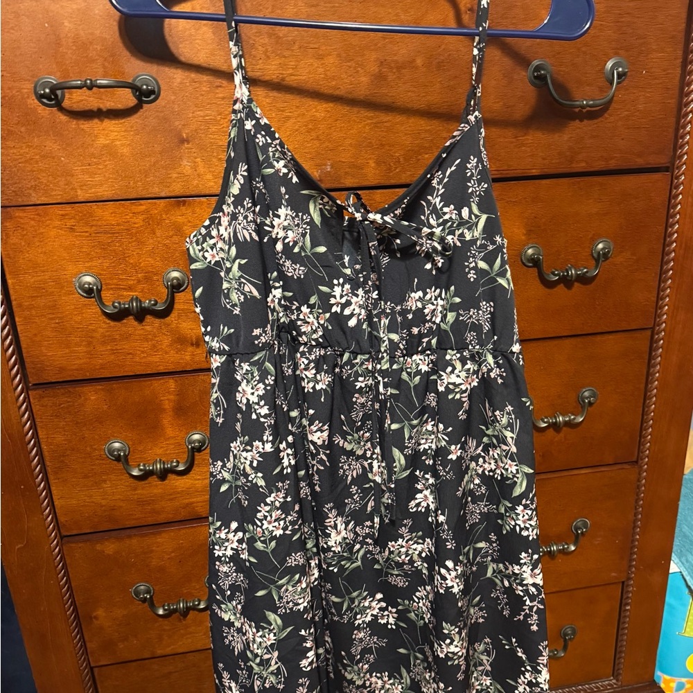 Floral Black Dress